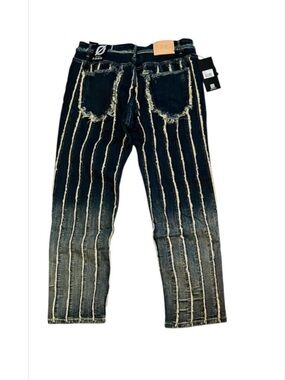 2 for $25 Anom Denim NWT Navy & White Stripe Straight Jeans for Men